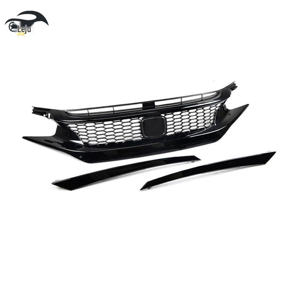 Upgraded Front Bumper, Grille & Air Intake Parts for 2016-2021 Honda Civic (10th Gen)