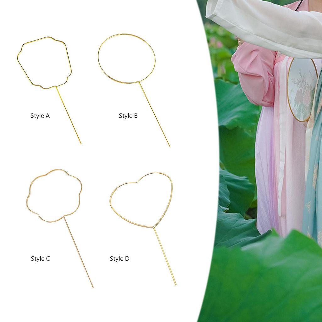 DIY Hand Fan Frame Traditional Chinese Clothing Accessories Fan Bone Skeleton for Cosplay Photo Props Wedding Holidays Decor