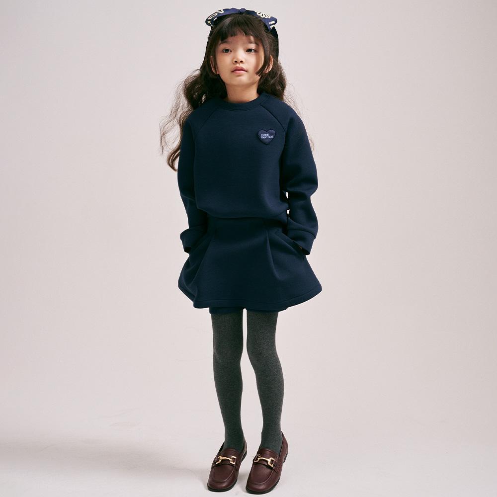 [mardimercredi] KIDS NEOPRENE CROPPED SWEATSHIRT SQUARE LOGO
