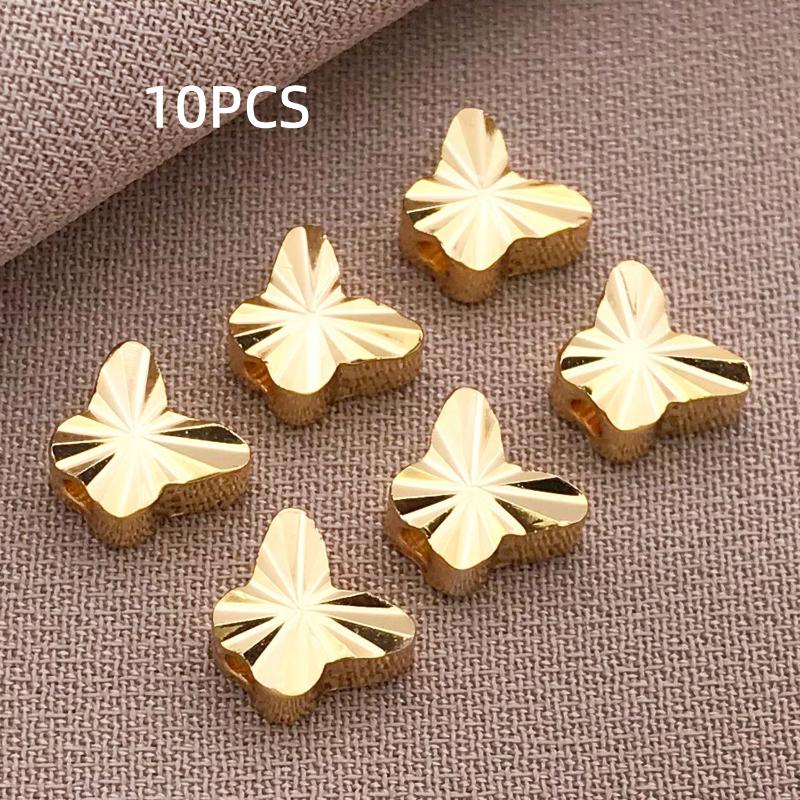 10-100Pcs Stainless Steel Gold Spacer Beads For Bracelet Jewelry Making Diy Flat Round Loose Beads Handmade Jewelry Supplies Cra