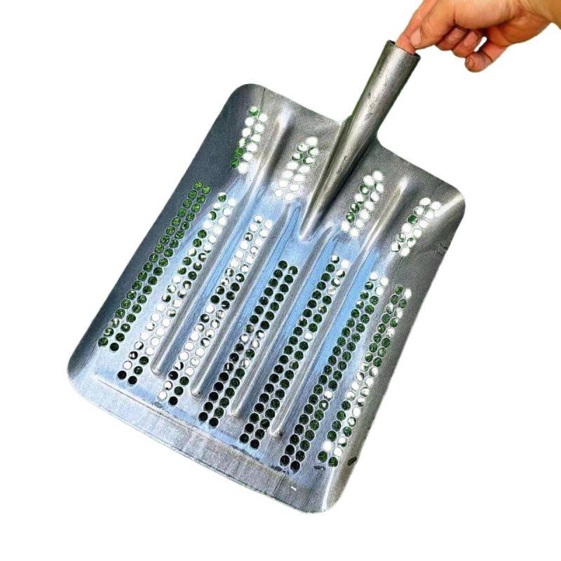 Hollowed-Out Thickened Manganese Steel Corn Shovel with Round Hole Sieve