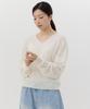Kkomma Cmk01 V-Neck Ivory Sweater