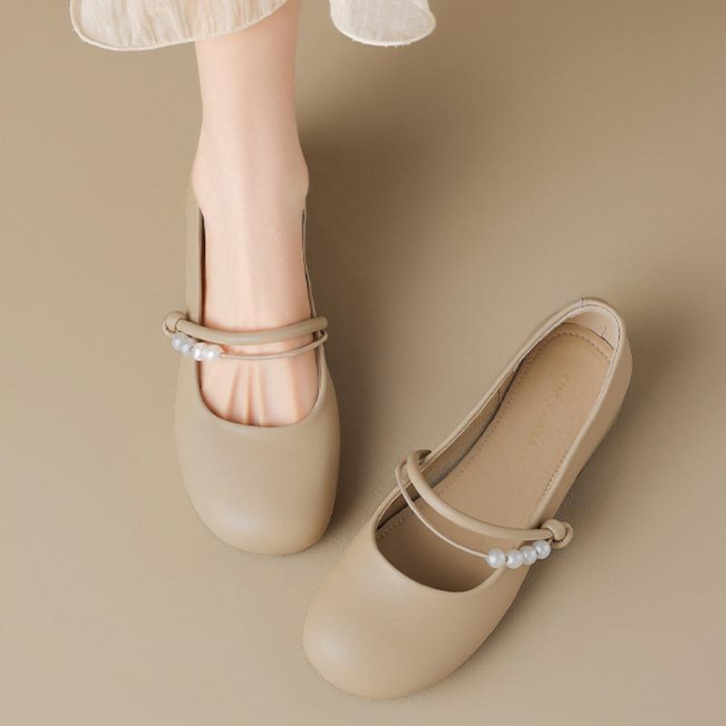 Søte Retro Mary Jane Sko Grunne Sko Franske Dame Sko Temperament Allsidige Små Lærsko