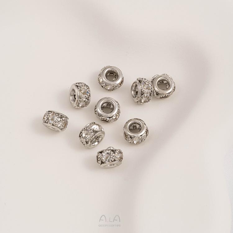 

Медные бусины-бочонки с бриллиантовым покрытием из 14-каратного золота для браслетов DIY