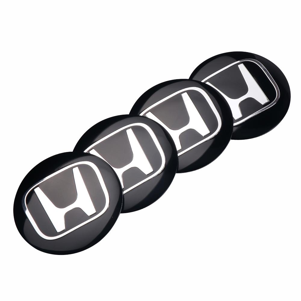 4 Stück 56/60MM Auto Radnabenabdeckung Aufkleber Felgenabdeckungen Autozubehör Für Honda CIVIC Mugen Type R Type S Si RR XR-V
