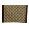 GUCCI Vintage Old Gucci Letter Pouch Business Bag GG pattern canvas Clutch bag beige canvas Used