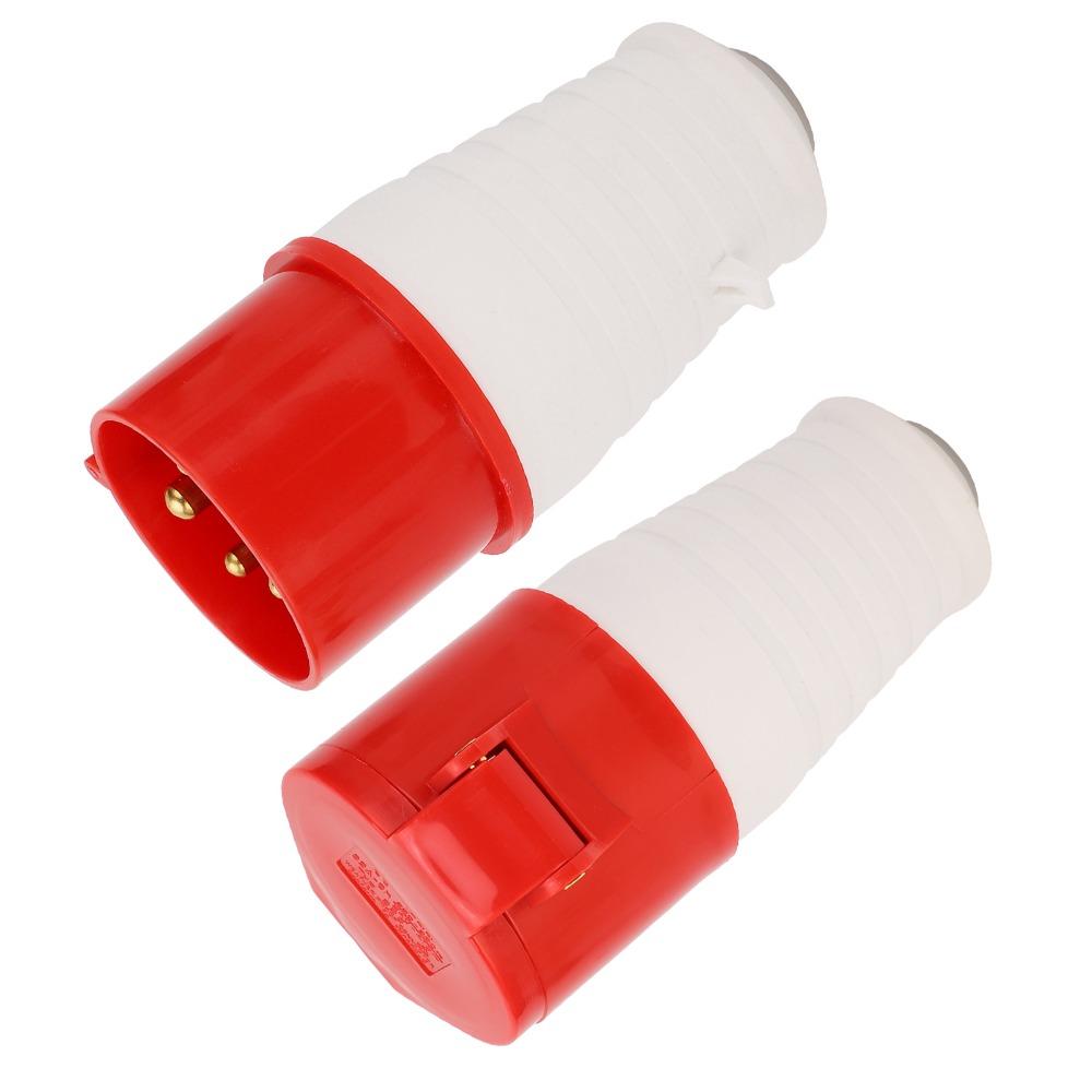 220-380V/240-415V 32A Industrial Connector Kit 3P+N+E Plug Coupler  Three-Phase Systems