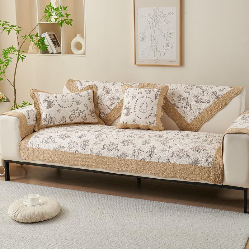 

Пасторальный хлопок в стиле пэчворк на все времена года, утолщенная подушка из чистого хлопка, современная нескользящая диванная подушка, высококачественная летняя 70*70cm