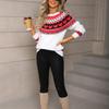 Ladies' Fashionable Heart-shaped Sweater, Loose And Versatile Valentine's Day Knitted Pullover Sweater