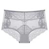 Womens Mid-Rise Lace Triangle Panties Ultra-Thin Breathable Cotton Lining Butt Lifting Floral S-XXL