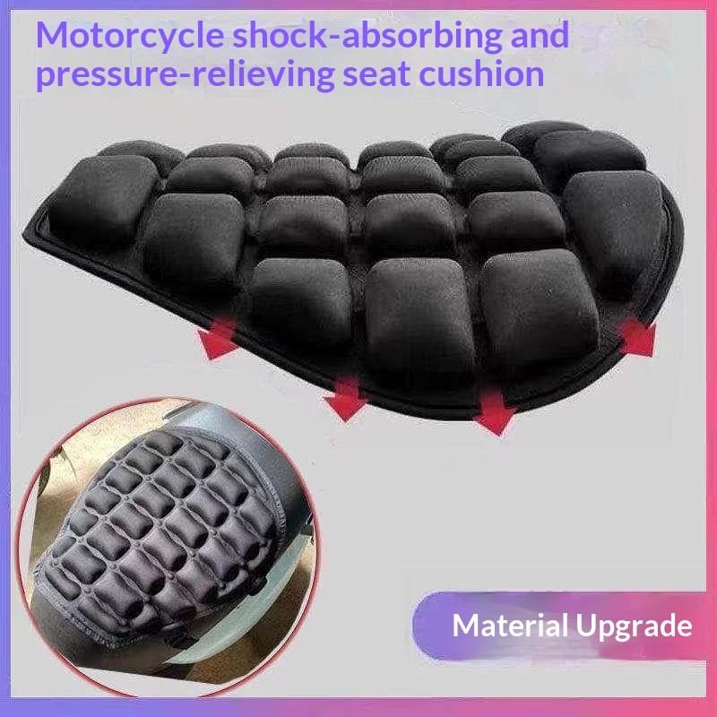 Motorcycle Comfort Seat Cushion 1/2Pcs 3D Soft EVA Foam Black Breathable for All Riding Scenarios