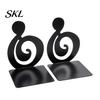 Music Decoration 1 Pair Metal Book Ends, Piano Musical Notes Decorative Bookend for Shelves, Heavy Cut Bookends Duty Holder Stand, Non-skid