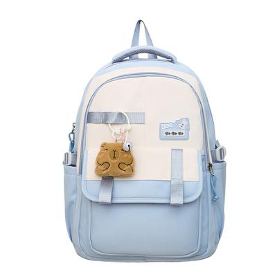 Junior High School Student Schultasche Color Block Damen Leichter Pendler Rucksack mit großer Kapazität