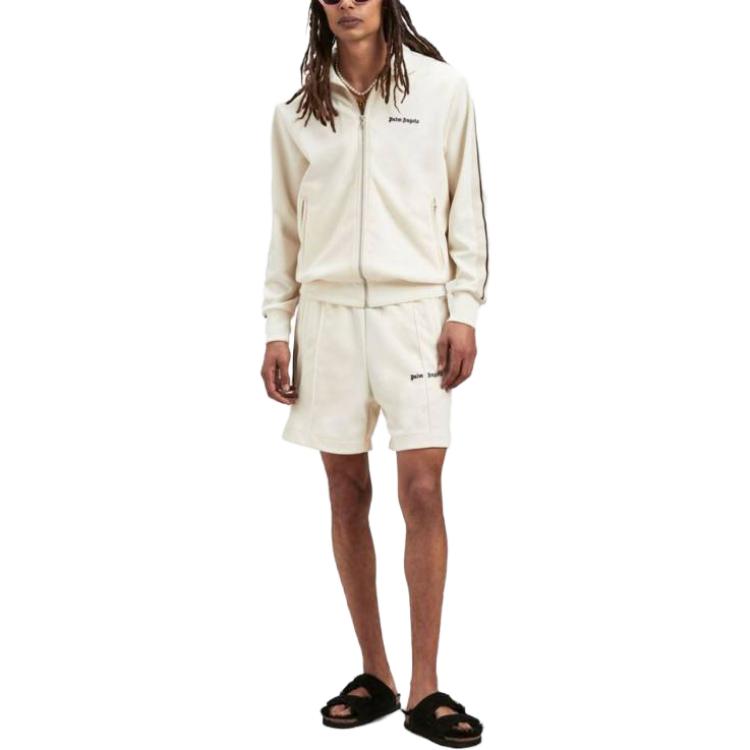 Palm Angels New Classic Track Jacket Butter Men Outerwear Cream PMBD058F23FAB0010410