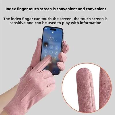 1Pairs Womens Gloves Winter Touchscreen Texting Phone Warmth Windproof Gloves Fleece Lined Cold Weather Suitable for Dailywear