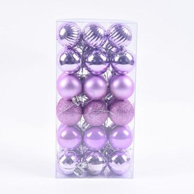 36x Shatterproof Christmas Tree Balls Alien Decorative Hanging Baubles Set Plastic 4cm Ball Ornaments Set
