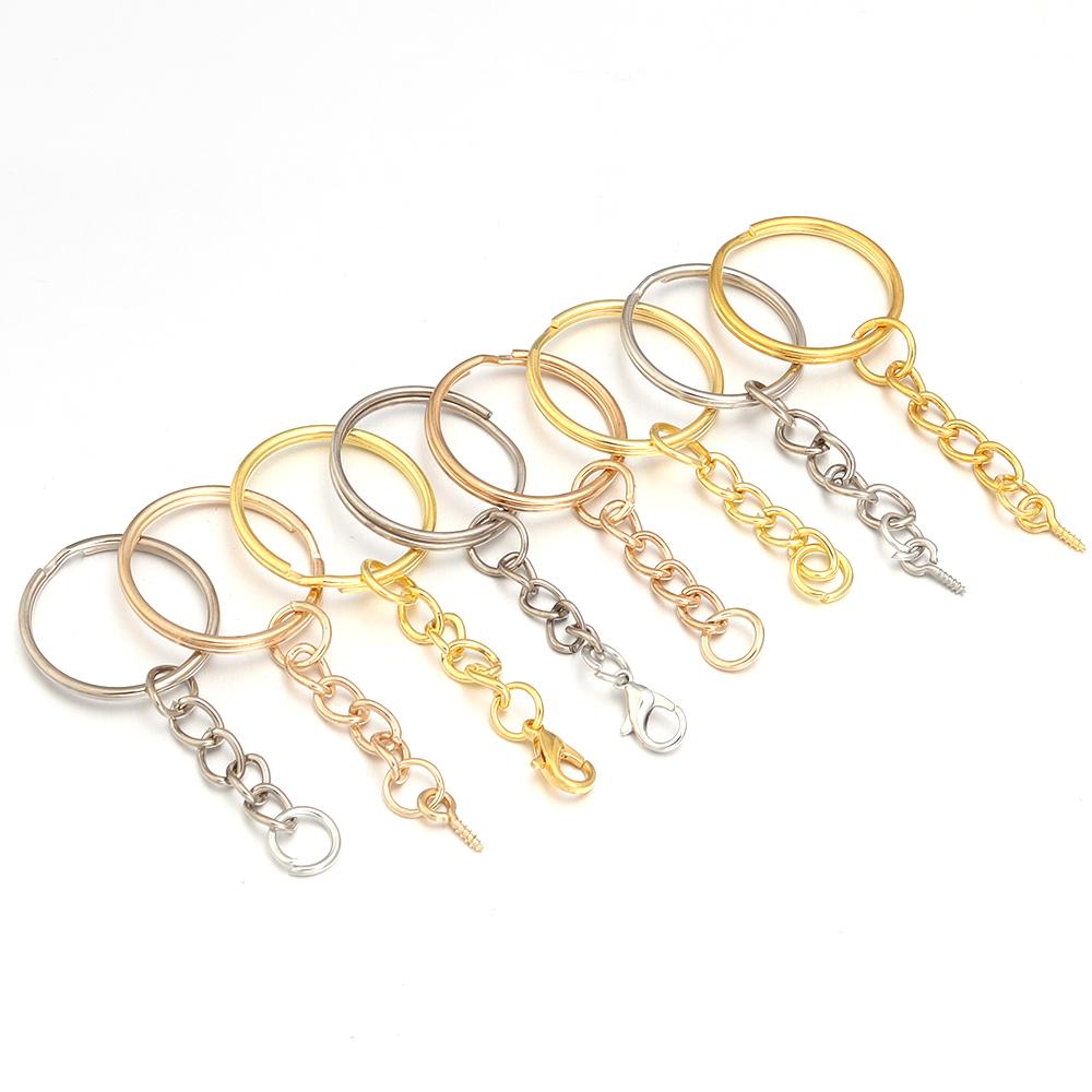 10pcs/Lot Iron Key Rings Blank Keyring Keychain Split Ring Keyfob Key Holder Rings DIY Findings Making Keychain Accessories