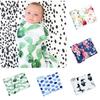 80*80cm  Multi-Functional Watercolor Printing Elastic Ultra-Flexible Towel Swaddle