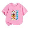 Kids Boys Girls 100% Cotton Crew Neck Short Sleeve T-Shirt, Cute Cartoon Puppy Print Casual Lightweight Soft Summer Daily Wear Tee for Children