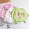 Girls Summer Cotton Short Sleeve T Shirt Cute Round Neck Top For Kids