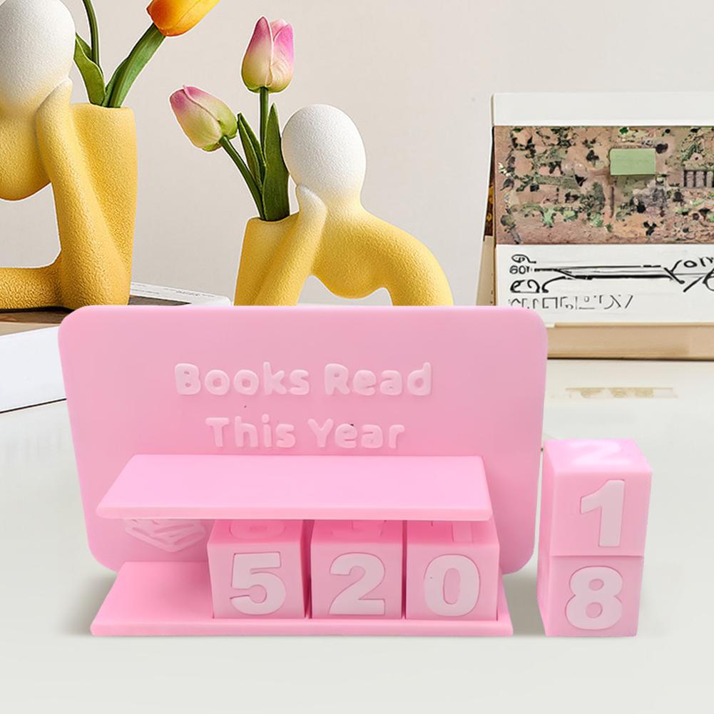 Books Read This Year Book Read Tracker 3D Printed Library Decor Ornament Wear Resist Book Counter Sign Sign Up To 999 Books