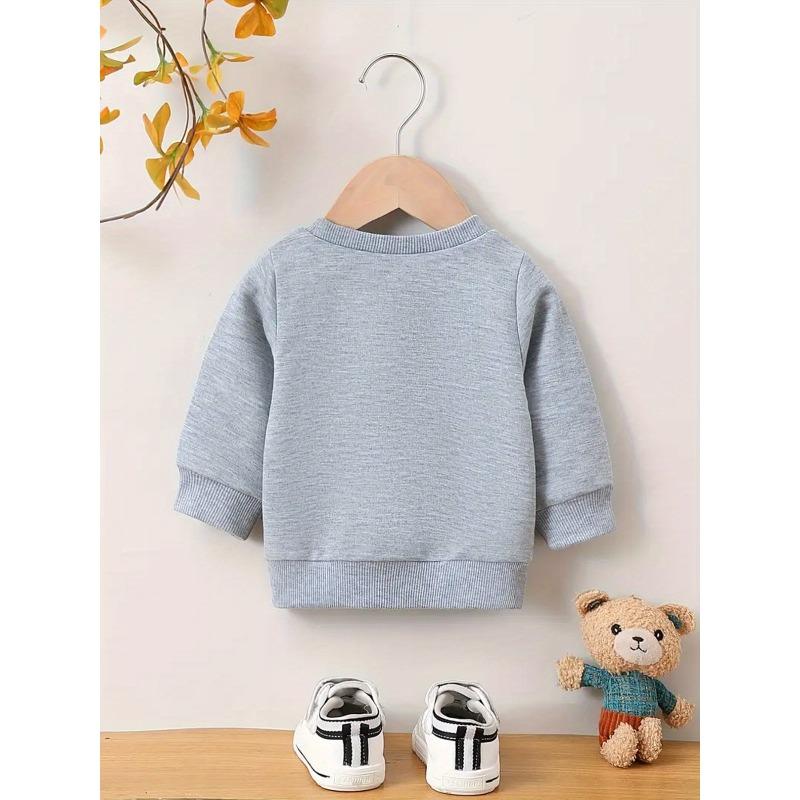 European sizes A Brightly Colored Print Pattern, a Comfortable And Skin-Friendly Round-Neck Sweatshirt for Kids, Perfect for Everyday Wear