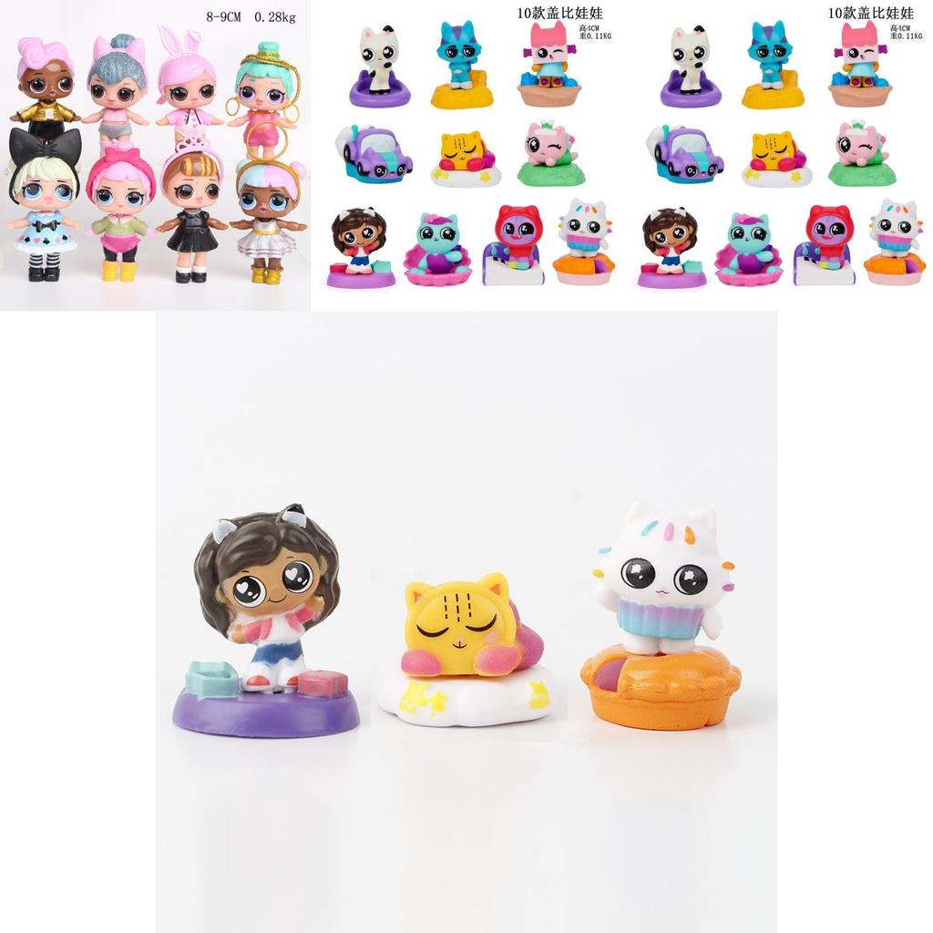 Cute Gabby Dollhouse Lol Surprise Girl Doll Mini Ornament Set For Collectors And Giftgiving