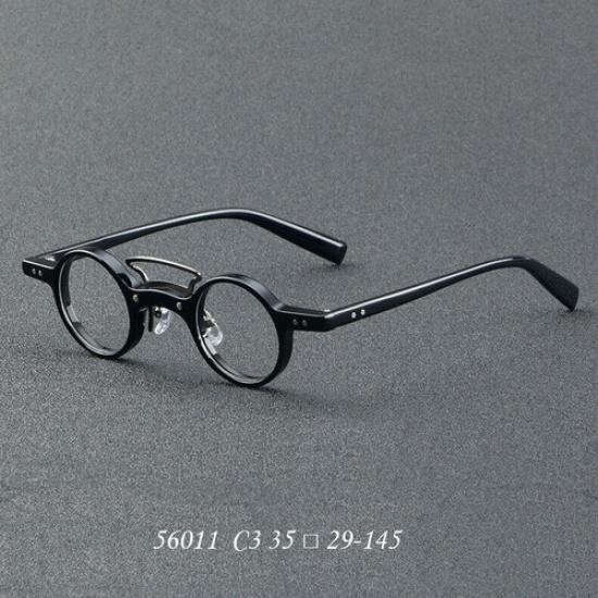 Роскошный Дизайн Маленькие Круглые Ацетатные Оправы для Очков Винтажные Ретро Очки 35 мм