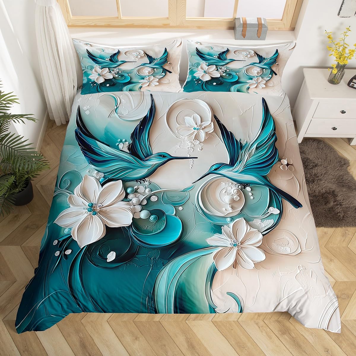 

Comforter Hummingbird For Kids Boys Girls S Lightweight Down Bedroom Decor 2 S 1 No Comforter Comforter (quilt)-EU Single(135*200cm)3pcs