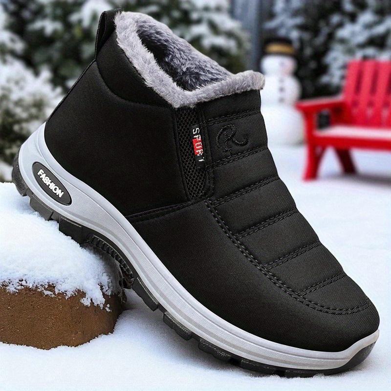 Allseason Thermal Insulated Slip-On Shoes - Non-Slip Sole Winter Boots, Beige, All-Season Indoor/Outdoor Footwear for Men & Women-Easy Slip-On Design