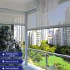 Smart Windproof Electric Roller Blind: Automatic Lifting, Light Blocking, Rainproof, Mosquito-Proof, Remote-Controlled Balcony Curtain.