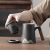 OLOEY Ceramic Mug with Lid and Filter