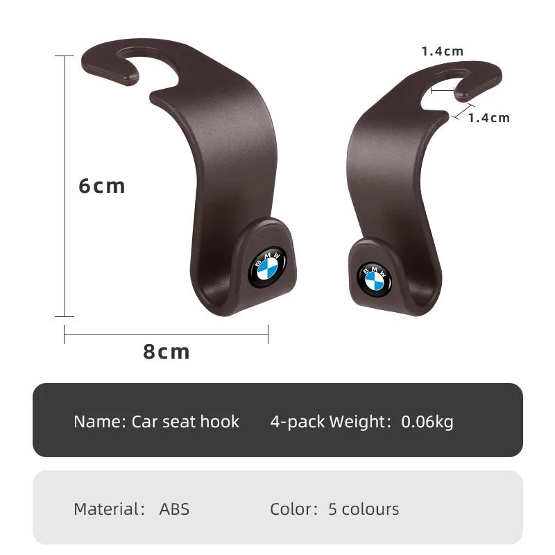 BABD1 2025 Hot Car Interior Seat Hooks Sundry Storage Holder For BMW M Power I3 G08 F15 F16 G20 G30 G11 G12 E36 E34 F94 F95 F97 F98 F9