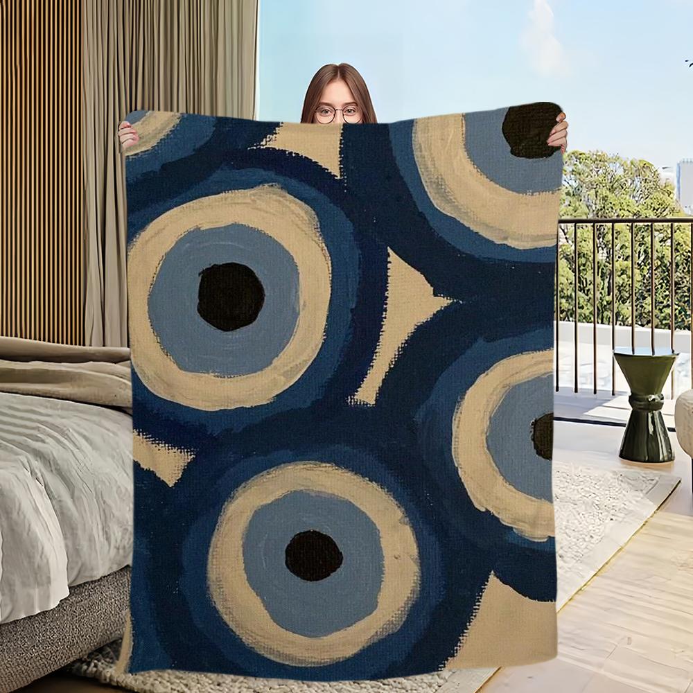 Turkish Lucky Blue Evil Eyes Blanket Skin friendly comfort warm soft plush blanket suitable sofa living room office bedroom 75x90cm