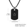 Vnox 60cm Stylish Dog Tag Pendant Neckalce for Men, Stainless Steel Geometric Box Chain Necklace, Birthday Graduate Father Gift