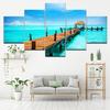 Canvas Painting Tropical island natural scenery 5 Pieces Wall Art Painting Modular Wallpapers Poster Print Home Decor