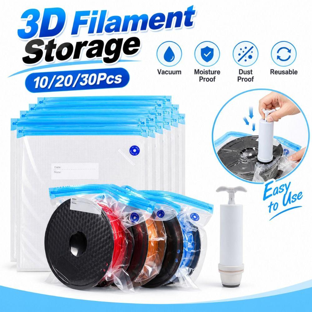 Moisture Resistant 3D Printing Material Bags Reusable Sealing Bags Printer Material Organization