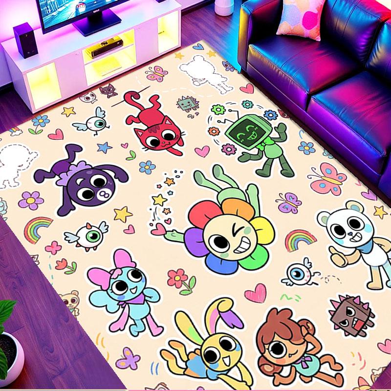 Dandy's World Print Rug, Washable Floor Carpet, For Entryway Dorm Laundry Room Office Study, Home Decor Birthday Christmas Gift