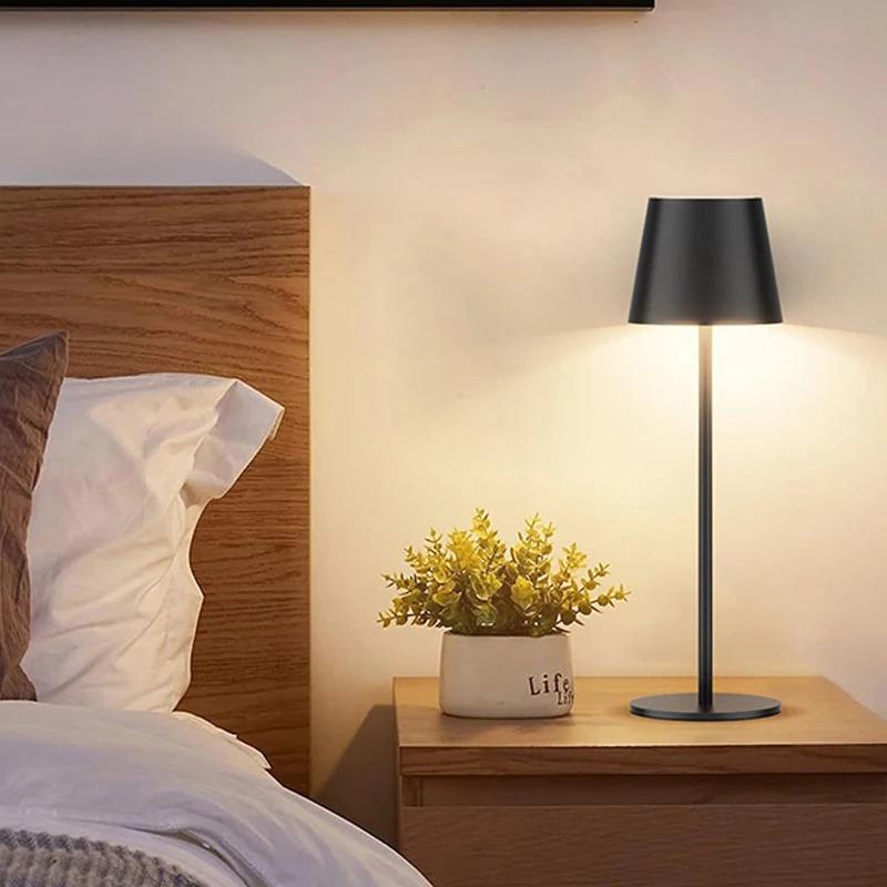 Table Lamps Touch Rechargeable Tall Legged Desk Lamp Three-level Color Temperature Minimalist Night Light Dining Bedroom Decor