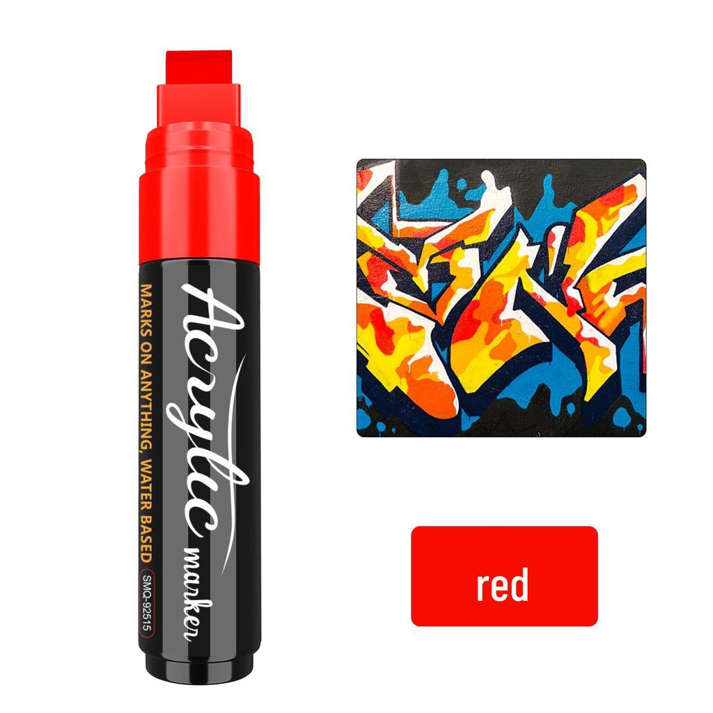 15mm Thick Acrylic Marker Pen for Anime Graffiti, Stackable Colors, Waterproof, Quick-Drying, Fade-Resistant