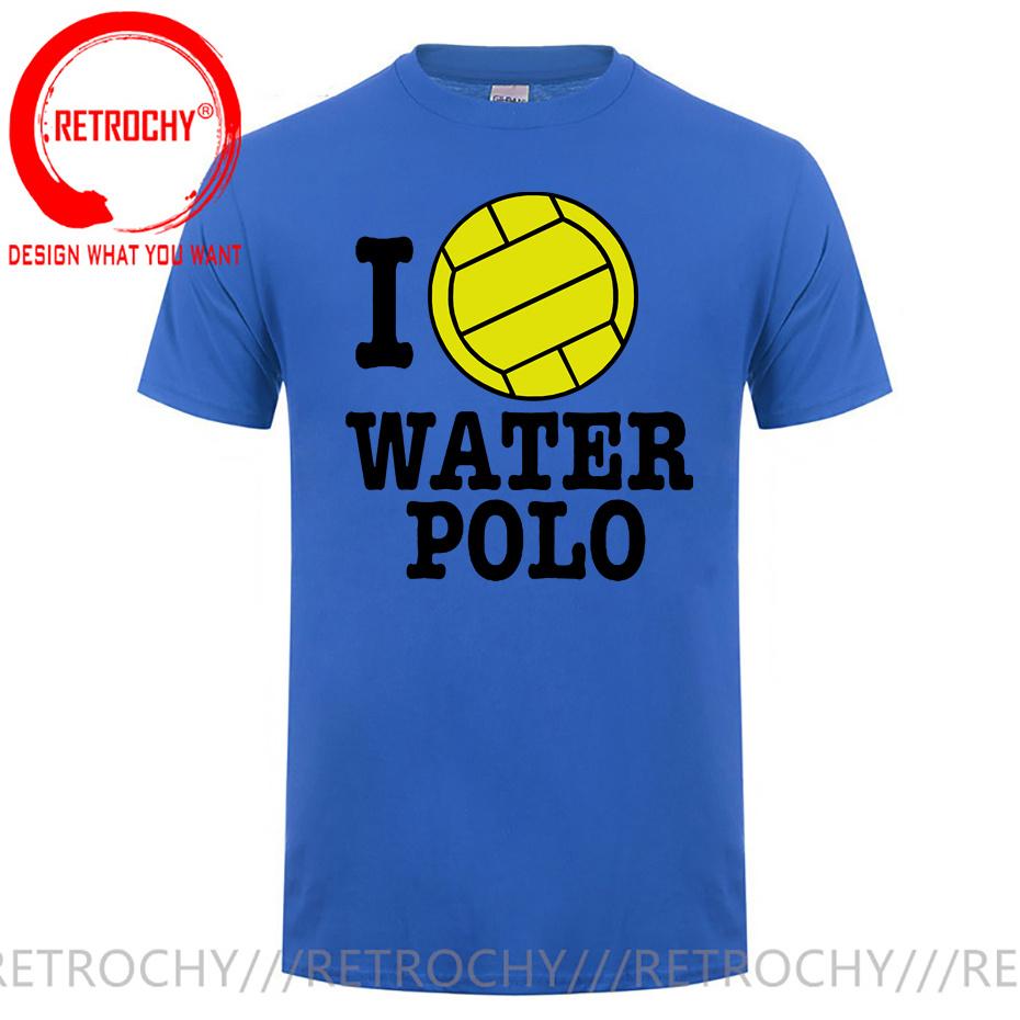 Funny Unisex T Shirts Unisex Novelty Tshirt I Love Waterpolo Cool T Shirt Unisex Cotton Tshirt Summer Brand TShirt Euro Size Tee Shirt