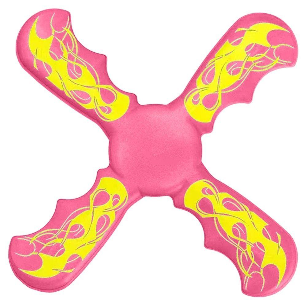 Interactive Children Boomerang Soft Four-leaf Cross Flying Disc Spinner Four-Bladed  Outdoor Toys