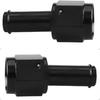 6AN Female to 3/8" Barb Straight Swivel Fitting Adapter Aluminum Black 4Pcs