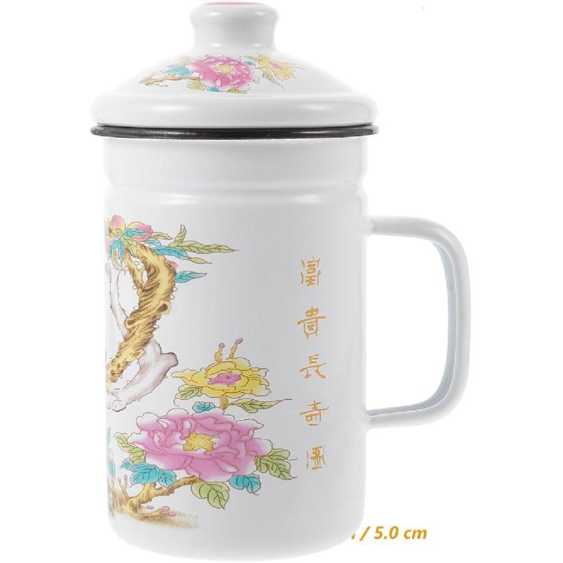 

Эмалированная кружка для чая с ситечком и крышкой, керамическая чашка для заваривания листового чая, кружка для цветочного чая, винтажная чашка для кофе и молока для любителя чая