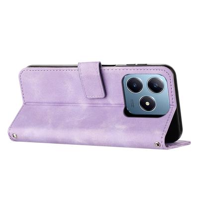 Voor Realme Note 60x 4G/C63 4G/C61 4G/Note 60 Hoes Driehoek Leer Telefoonhoes Standaard Polsband