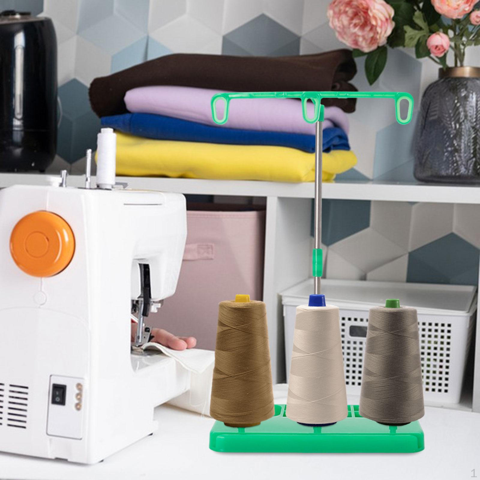 

Подставка-органайзер для швейных ниток со съемным держателем катушек зелёный