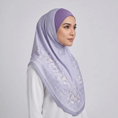 Mehrfarbig bedruckter arabischer Damen-Kopftuch, atmungsaktives Hijab-Kopfwickeltuch, Malaysia