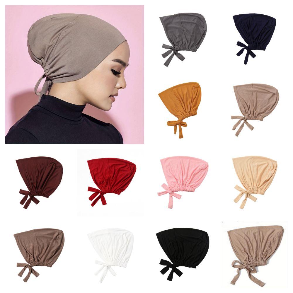 Breathable Headscarf Hat Adjustable Muslim Bonnet Fashion Accessories Inner Caps  Muslim Women
