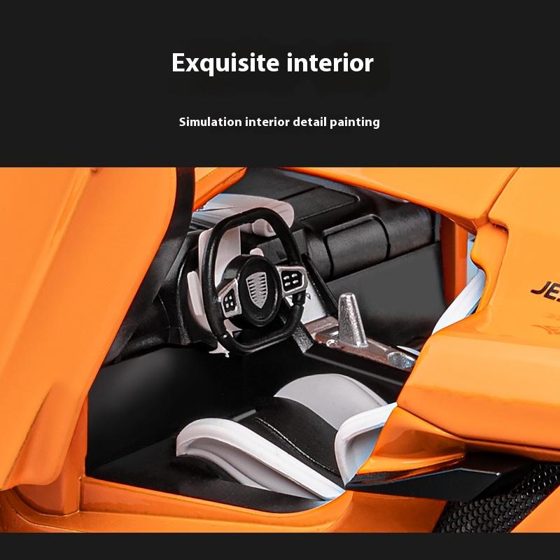 1/22 Koenigsegg JESKO Sports Car Model Car Model Toy Metal Die Casting, with Music and Pullback Function Model Collection Racing Gift Boy
