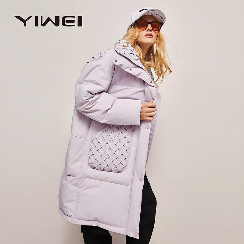 

Женский пуховик средней длины с лацканами M